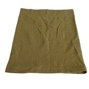No Boundaries Gold Metallic Bodycon Mini Skirt Juniors Size M 7-9 Stretchy Party
